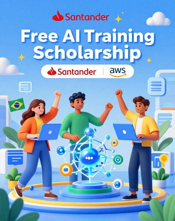 2 mil bolsas IA gratuitas Santander AWS para PMEs