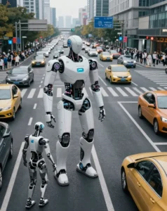 Robôs com IA controlam trânsito na China: futuro já