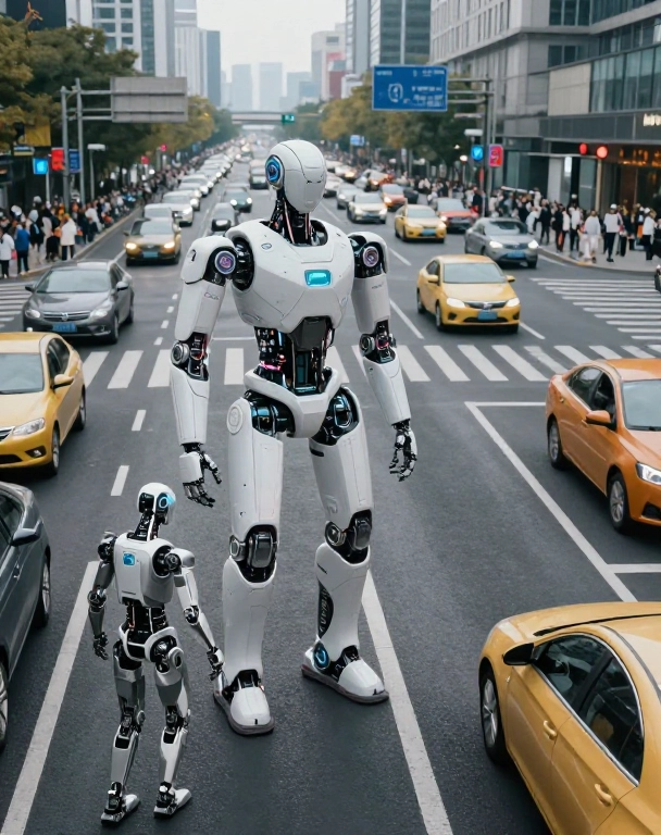 Robôs com IA controlam trânsito na China: futuro já